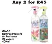 Glade Nature's Infusions Air Freshener(All Variants)-2x400ml