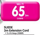 Suede 3m Extension Cord 2x16Amps