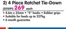 X-Strap 4Piece Ratchet Tie-Down