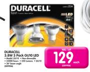 Duracell 3.8W 3 Pack GY10 LED