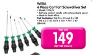 Wera 6 Piece Comfort Screwdriver Set 1334/6-Per Set