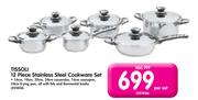 Tissoli 12 Piece Stainless Steel Cookware Set-Per Set