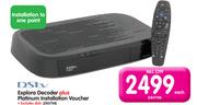 DStv Explora Decoder plus Platinum Installation Voucher