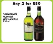 Oranjerivier Muscadel White And Red-2x750ml