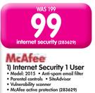 McAfee Internet Security 1 User 2015