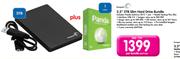 Seagate 2.5" 2TB Slim Hard Drive Bundle Backup Plus Slim-Per Bundle