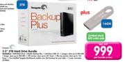 Seagate 3.5" 2TB Hard Drive Bundle Backup Plus-Per Bundle