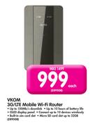 Vkom 3G/LTE Mobile Wi-Fi Router