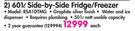 Samsung 601Ltr Side-by-Side Fridge/Freezer RSA1DTMG