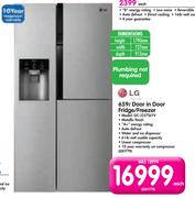 LG 659Ltr Door in Door Fridge/Freezer GC-J237SLYV