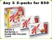 Special K Red Berries or Double Milk Chocolate-3 x 5-Pack