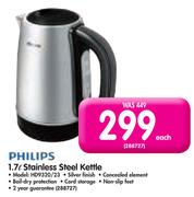 Philips 1.7L Stainless Steel Kettle HD9320/23
