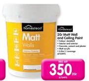20L Matt Wall And Ceiling Paint