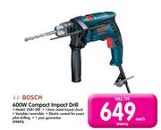 Bosch 600W Compact Impact Drill GSB13RE