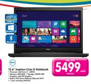 Dell 15.6" Inspiron Core i3 Notebook