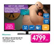 Hisense 40"(102cm) 3D Full HD LED TV 40K366