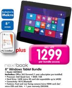 Nextbook 8" Windows Tablet Bundle M890BCD