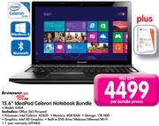 Lenovo 15.6" IdeaPad Celeron Notebook Bundle G404-Per Bundle
