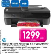HP Deskjet 4645 Ink Advantage 4-In-1 Colour Printer