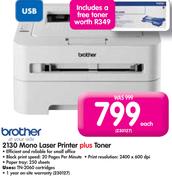 Brother 2130 Mono Laser Printer+ Toner