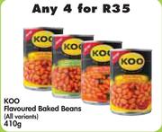 Koo Flavoured Baked Beans (All Variants)-4 x 410gm