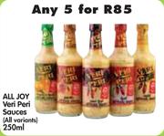 All Joy Veri Peri Sauces (All Variants)-5 x 250ml