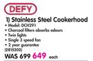 Defy Stainless Steel Cookerhood DCH291