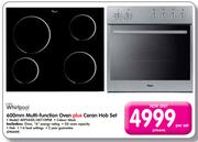 Whirlpool 600mm Multi Function Oven Plus Ceran Hob Set AKP5431X/AKT109NE-Per Set