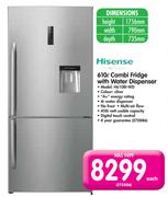 Hisense 610L Combi Fridge With Water Dispenser H610BI-WD