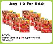 Royco Packet Soup 55g Or Soup Stews 50g(All Variants)-12's