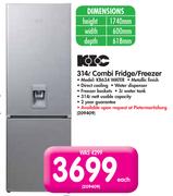 KIC 314L Combi Fridge/Freezer KB634 WATER