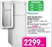 Hisense 220L Double Door Fridge/Freezer H220TWH White