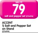 Accent Salt And Pepper Set On Stand