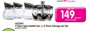 Accent 7-Piece Spice Bottle Set Or 3-Piece Storage Jar Set