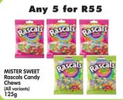 Mister Sweet Rascals Candy Chews (All Variants)-5 x 125g 
