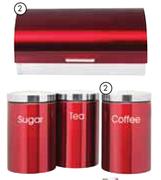 Home 3-Piece Cannister Set Or Bread Bin-Each
