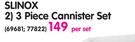 Slinox 3 Piece Cannister Set-Per Set