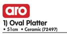 Aro Ceramic Oval Platter-51cm Each