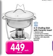 Chafing Dish-3.7Ltr With Ceramic Insert-Each