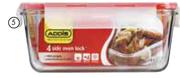 Addis Glass Container Rectangular-1.9Ltr Each