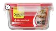 Addis Glass Container Square-500ml Each