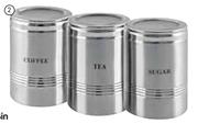 Slinox 3 Piece Cannister Set-Per Set