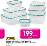 Addis 7 Piece 4 Sided Lock Food Saver Set-Per Set