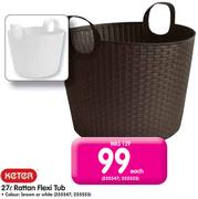 Keter 27L Rattan Flexi Tub-Each