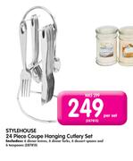 Stylehouse 24 Piece Coupe Hanging Cutlery Set-Per Set