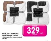 In House In Home Oslo Sherpa Throw-150cm x 200cm Each