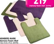 Members Mark Memory Foam Mat-61cm x 91cm Each