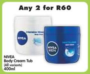 Nivea Body Cream Tub(All Variants)-2x400ml