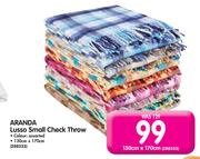 Aranda Lusso Small Check Throw-130cm x 170cm