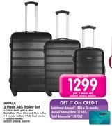 Impala 3 Piece ABS Trolley Set-Per Set